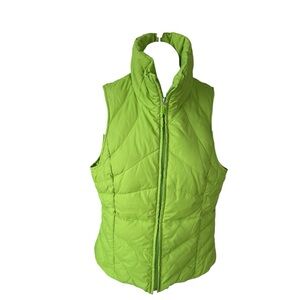Vtg y2k Kenneth Cole Reaction Women's small Down Puffer Vest Spring lime Green